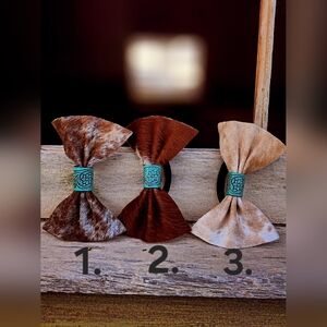 Cowhide Hair Bow NWOT